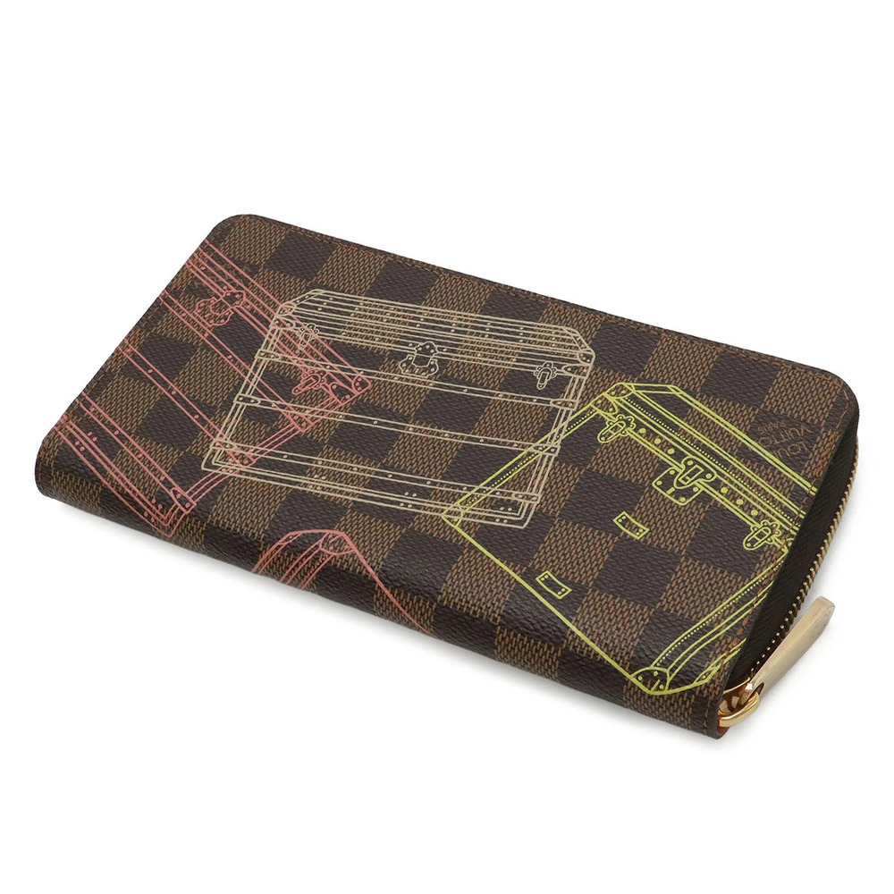 Louis Vuitton Zippy Wallet Damier Long Round Limited Edition Zipper Trunk Brown